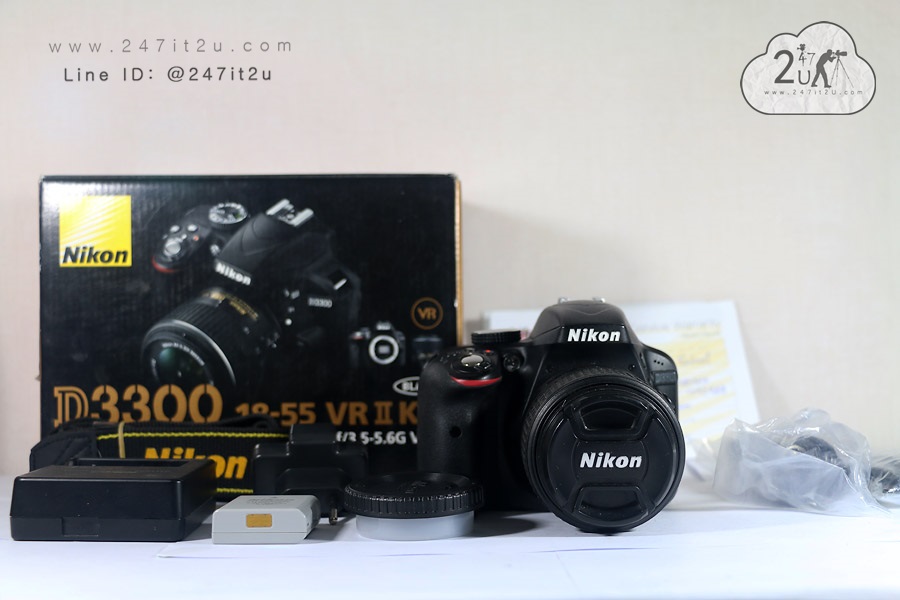 Nikon D3300 พร้อมเลนส์ 18-55mm VRII ชัตเตอร์ 9,xxx ยกกล่อง