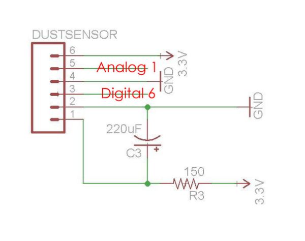 PM2.5 sensor GP2Y1014AU dust sensor