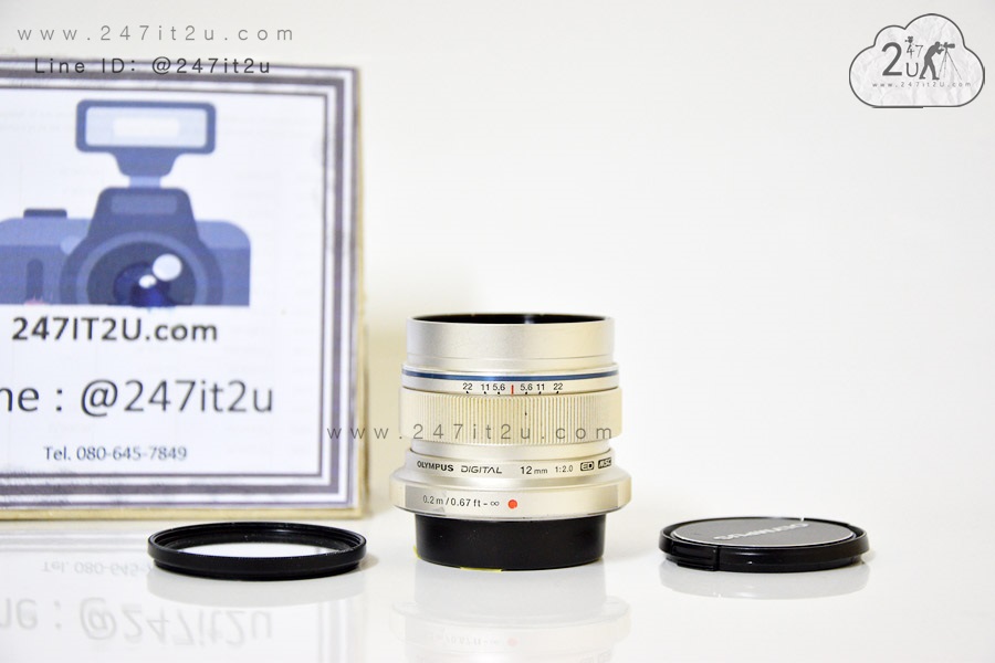 เลนส์ Olympus 12 mm f2 สีซิลเวอร์