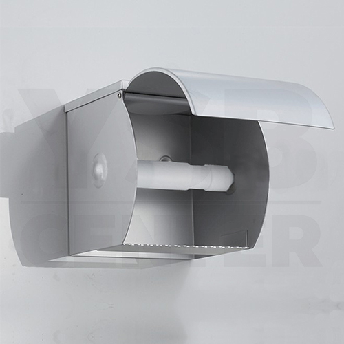 กล่องใส่กระดาษทิชชู พร้อมที่เขี่ยบุหรี่ ในห้องน้ำ อลูมีเนียม รุ่น C1M076-ALM-8035