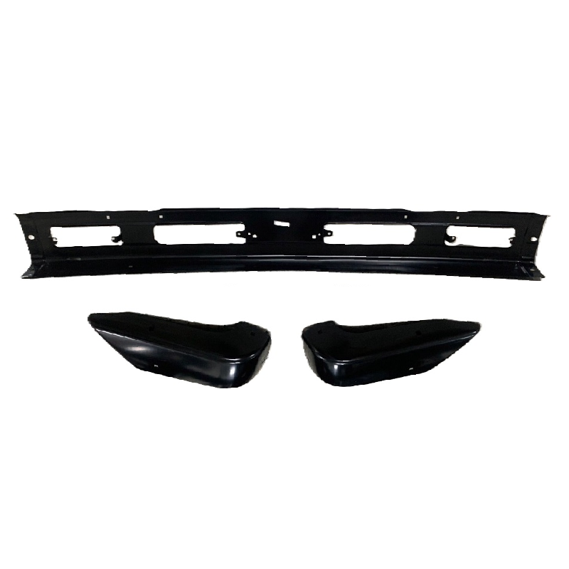 กันชนหน้า MITSUBISHI CYCLONE(ไซโคลน) เหล็กดำ(ยังไม่ทำสี) ครบชุด 3ชิ้น ปี1987-1994 (รหัส:CYC+มุมคู่)