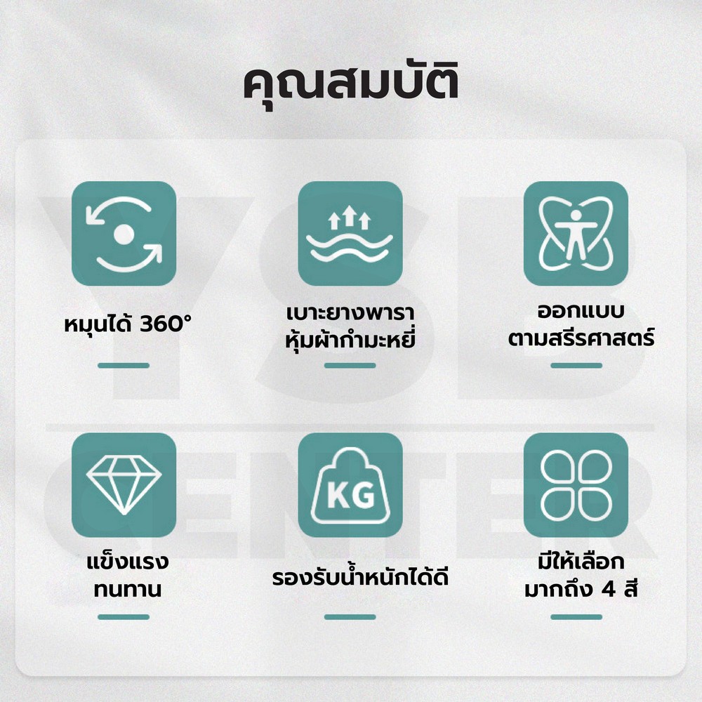 เก้าอี้ทำงาน กำมะหยี่ ขาเหล็กหุ้มลายไม้ นั่งสบายรับน้ำหนักได้ดี ลายเบาะตาราง YL0393 - YL0395