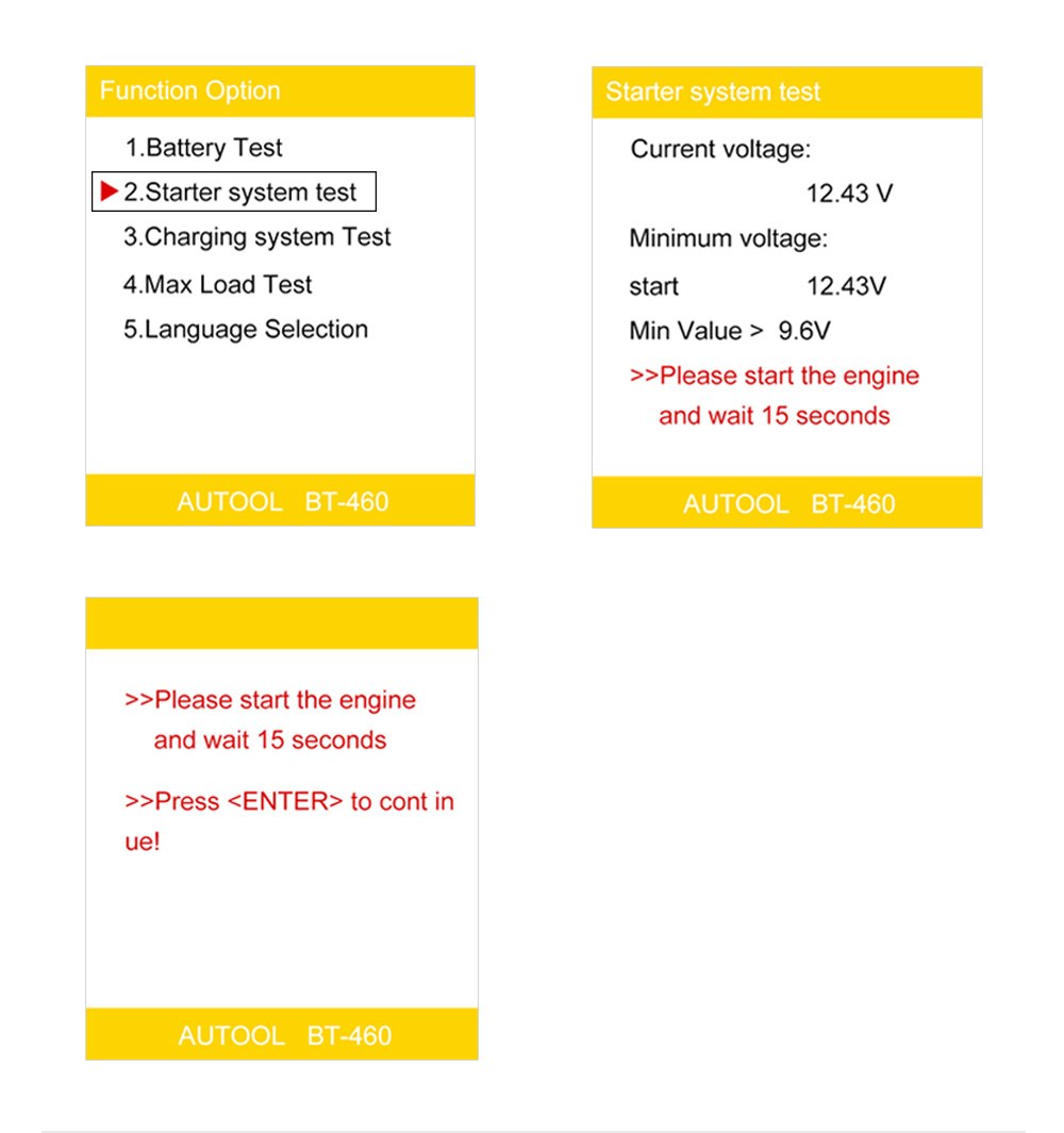 เครื่องวัดอายุแบตเตอรี่ AUTOOL BT-460 จอสี จอใหญ่ ภาษาไทย