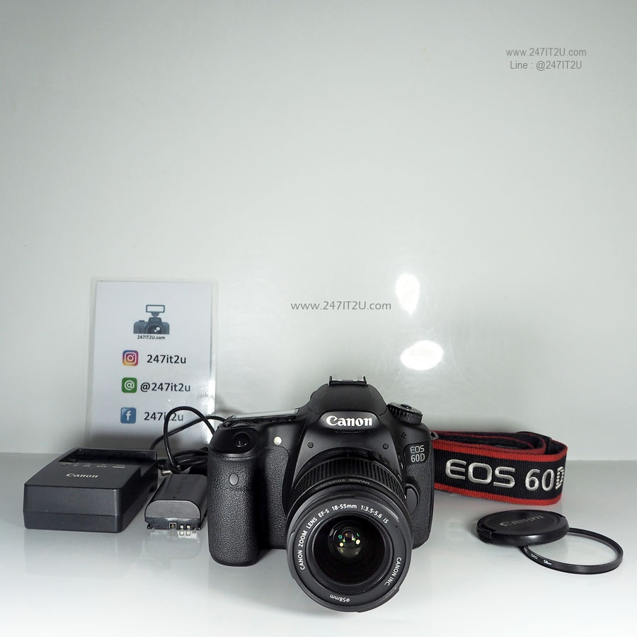 กล้อง Canon 60D +เลนส์18-55mm แถมกระเป๋า
