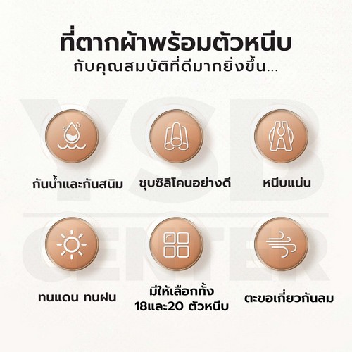 พวงหนีบผ้า ห่วงตากผ้าเคลือบซิลิโคน แบบสี่เหลี่ยม และแบบกลม CB0194 - CB0199