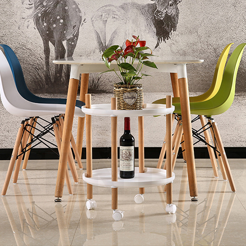 โต๊ะ โต๊ะกลม โต๊ะห้องนั่งเล่น โต๊ะหัวเตียง มินิมอล เฟอร์นิเจอร์แต่งบ้าน (สีขาว) รุ่น F1M039-C-0007-W