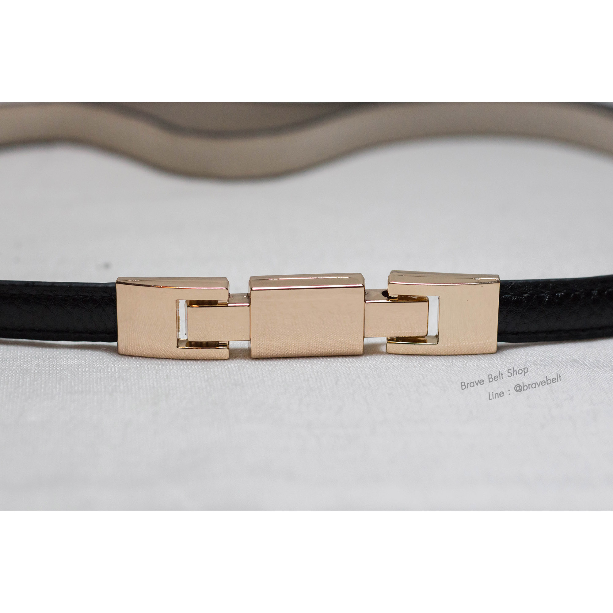 เข็มขัดฟรีไซต์สีดำเท่ๆ ปรับสายได้พอดีเอว