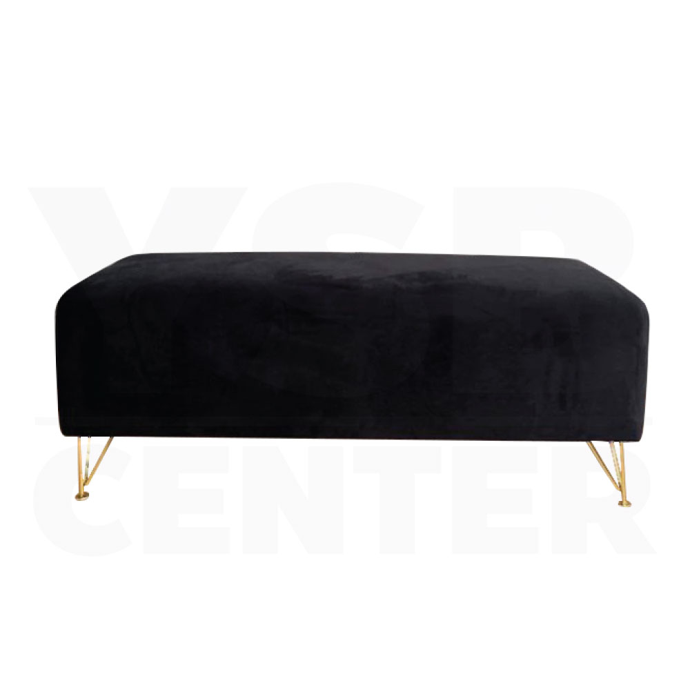 เก้าอี้ สตูล กำมะหยี่ ขาเหล็กสีทอง ทรงยาวสีเหลี่ยม สวยหรู รับน้ำหนักได้เยอะ YL0293 - YL0296