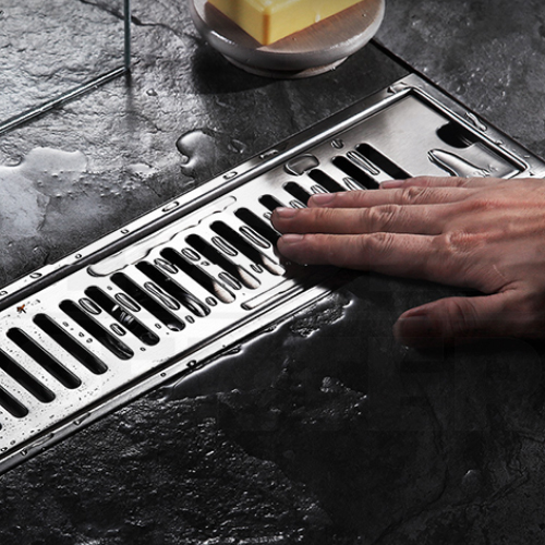 รางระบายน้ำ ตะแกรงระบาย สแตนเลส304 กันกลิ่น กันแมลง ระบายน้ำได้ดี 40 cm CL0149 - CL0152