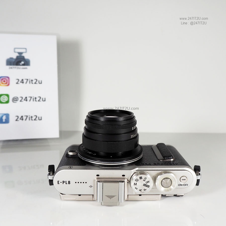 Olympus E-PL8 + เลนส์มือหมุน 35mm f1.6 สี silver