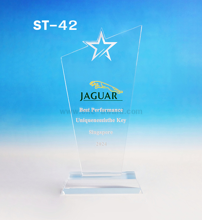 Code: ST-42 โล่อะคริลิค ความสูงตัวโล่ 6-9 นิ้ว ความหนาอะคริลิคตัวโล่ 15 มม. พร้อมเลเซอร์ข้อความและโลโก้ ลงสีได้ไม่เกิน 2 สี ***ราคาเริ่มต้นที่ 600 บาท (ความสูง 6 นิ้ว เมื่อสั่ง 5 ชิ้น+) ***
