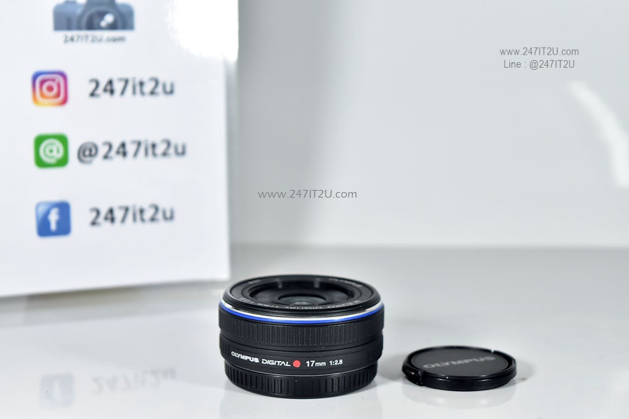 เลนส์ olympus 17mm f2.8 สีดำ ยกกล่อง อปกศ.