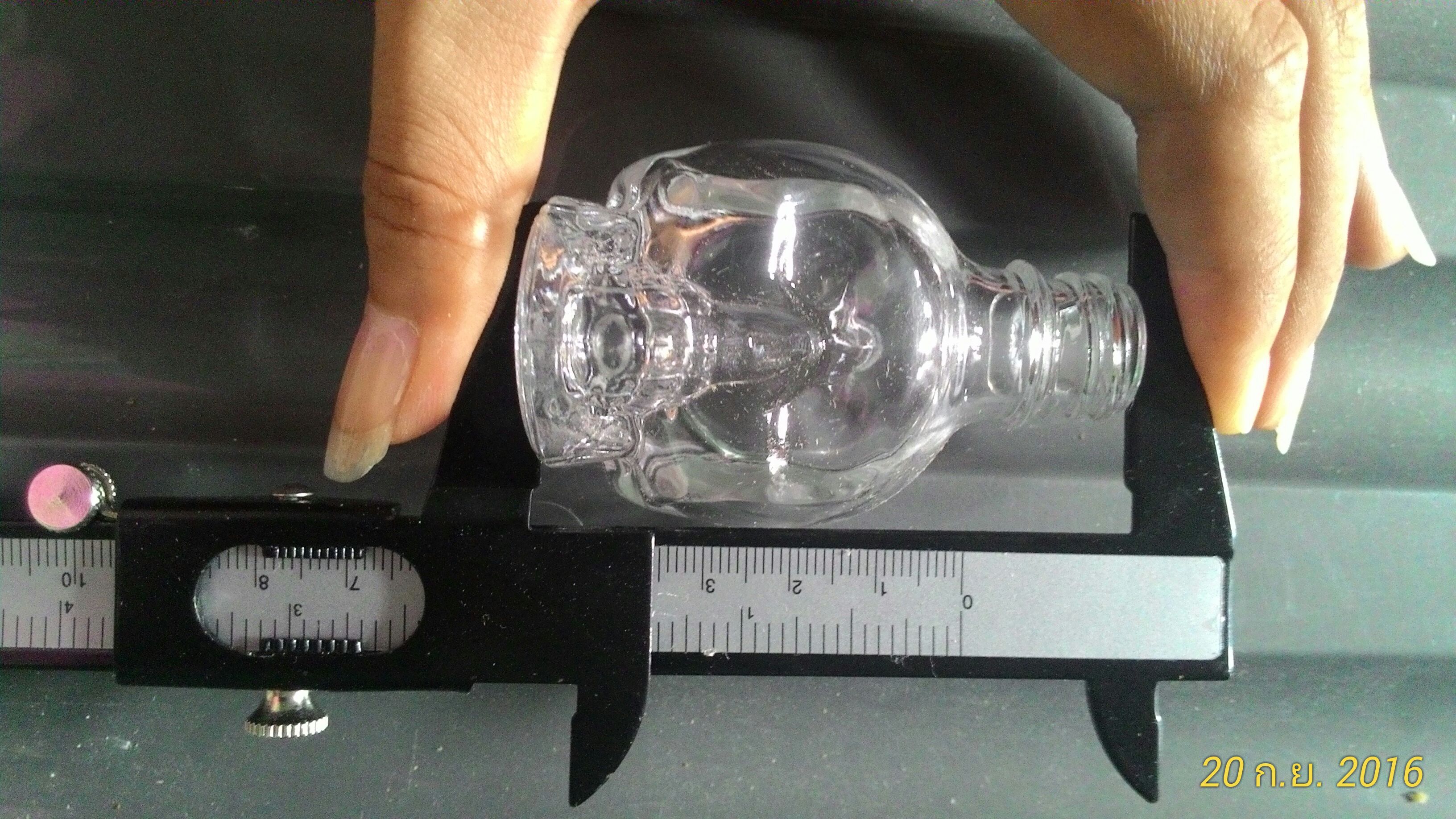 30ml ขวดแก้ว หัวกะโหลกใส