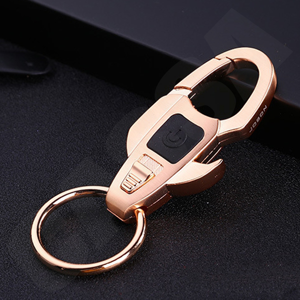 JOBON พวงกุญแจ 3in1 เกรดพรีเมี่ยม พร้อมไฟฉายLED และปุ่มปลดล็อคอัฉริยะ