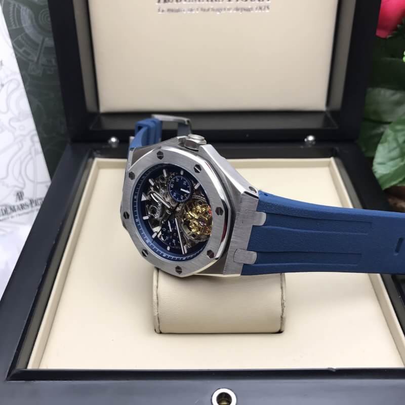 นาฬิกา Audemars Piguet Royal Oak Offshore หน้าปัดสีเงิน สายซิลิโคนแท้