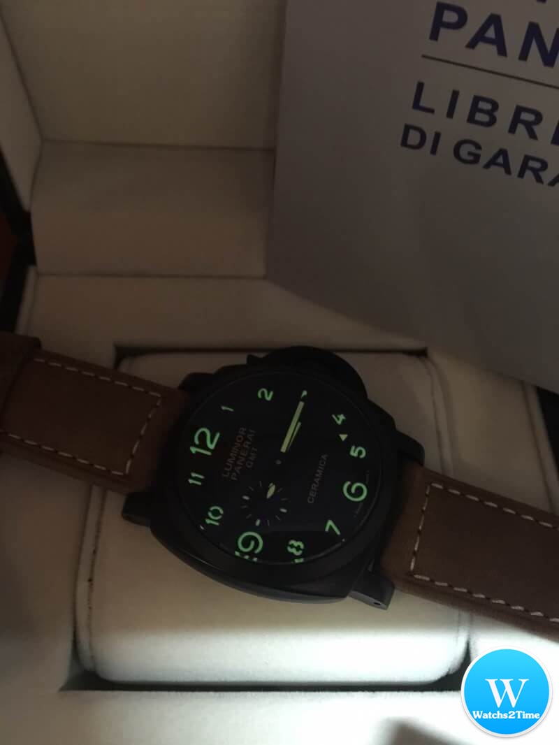 นาฬิกา Panerai Luminor GMT Pam 441 Ceramic PVD สายหนังแท้