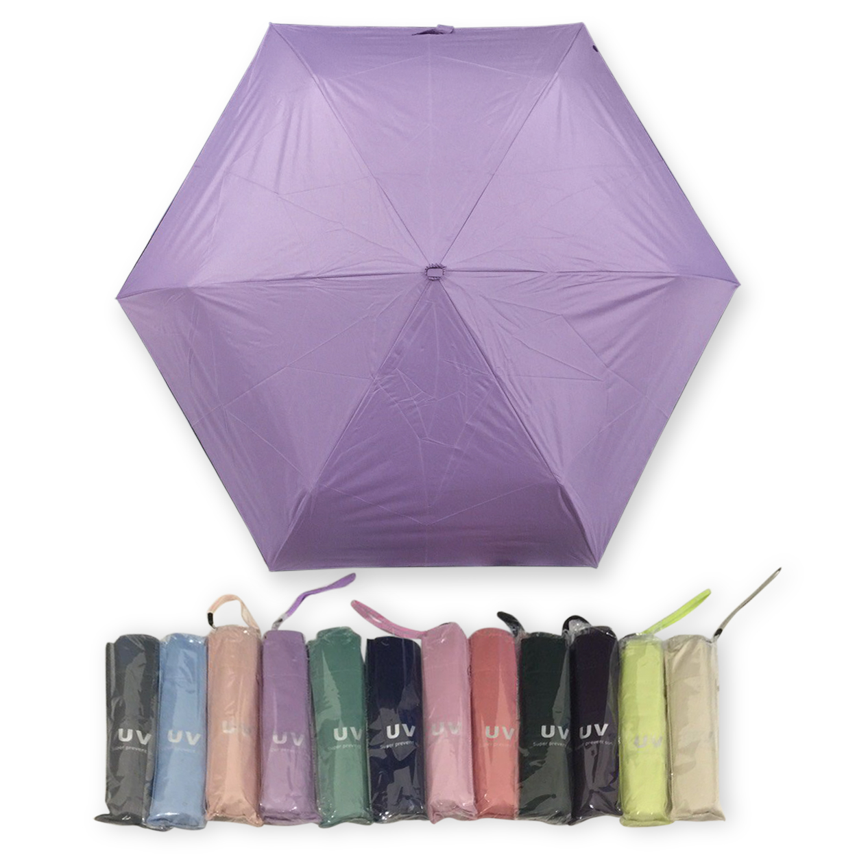 ร่มGBU3ตอนแบนเบารหัสGM345ยูวีดำ