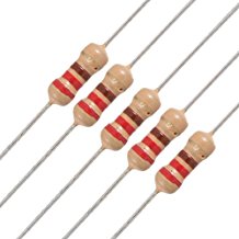 Resistors 220 Ohm 1/4W 5% Carbon Film