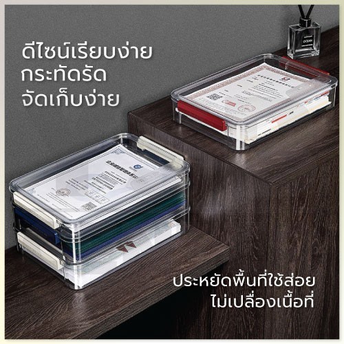 กล่องใส กล่องเก็บของ อเนกประสงค์ พลาสติกหนา พร้อมฝาปิด