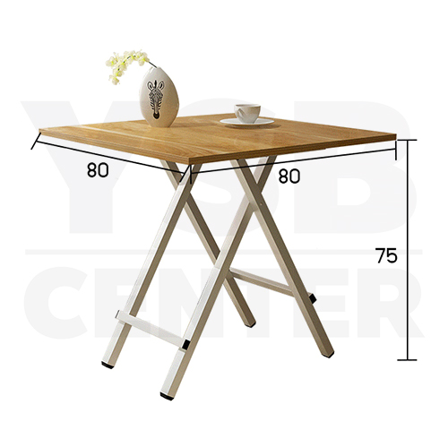 โต๊ะกินข้าว โต๊ะอเนกประสงค์ ทรงสี่เหลี่ยม ยาว 80 cm ลายไม้สีเข้ม รุ่น F61-A02-80X80X75SWY