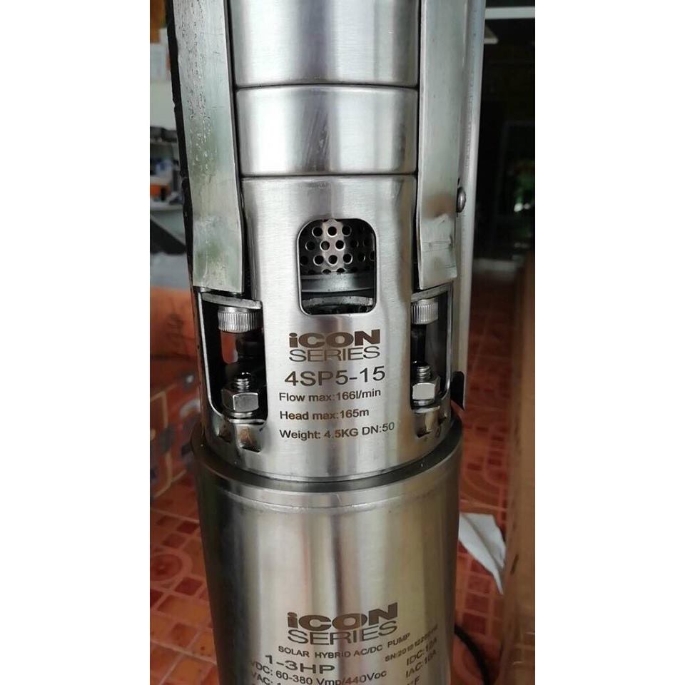 ปั้มน้ำบาดาล ICON AC/DC 1-3Hp สามารถใช้ร่วมกับ แผงโซล่าเซลล์ รับประกัน 2 ปี