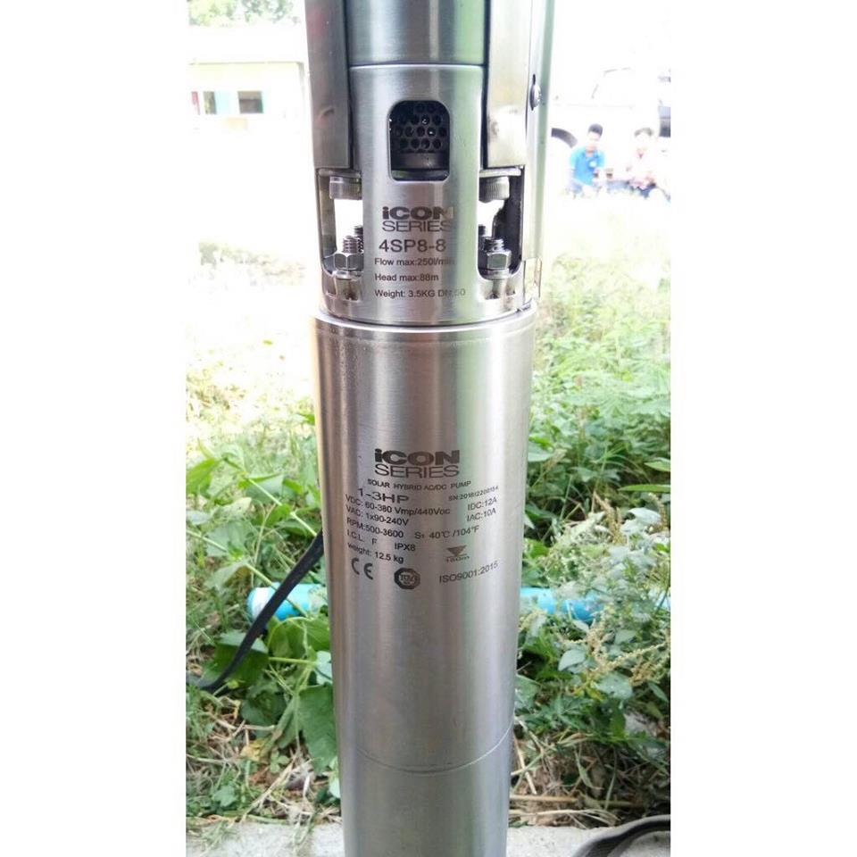 ปั้มน้ำบาดาล ICON AC/DC 1-3Hp สามารถใช้ร่วมกับ แผงโซล่าเซลล์ รับประกัน 2 ปี