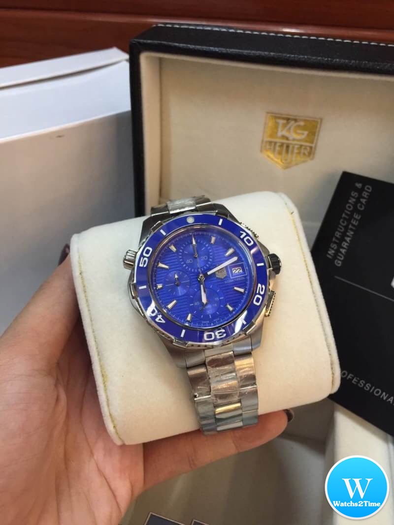 นาฬิกา Tag Aquaracer Aquaracer 500 Meter 16 Chorono หน้านํ้าเงินเข้ม