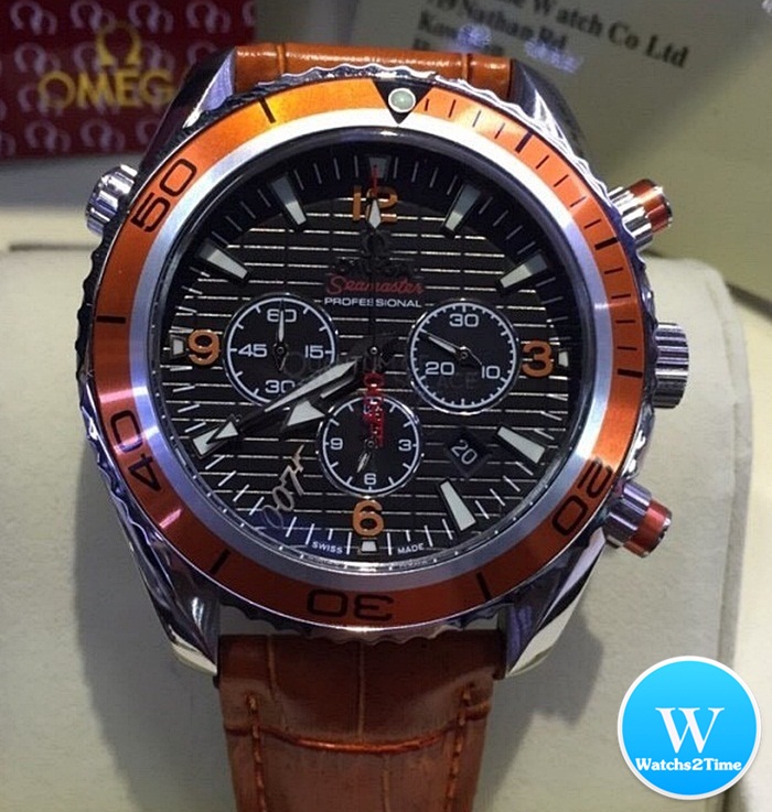 นาฬิกา OMEGA Seamaster Chronograph 44 mm. 007 หนังแท้