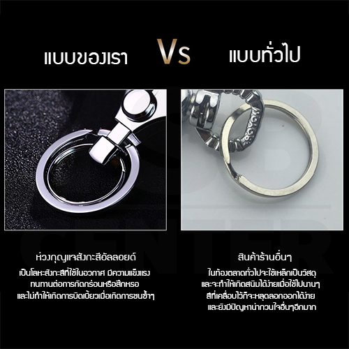JOBON พวงกุญแจ เกรดพรีเมี่ยม ห่วงคู่ พร้อมตัวเปิด-ปิด ห่วงล็อตกุญแจ หนาพิเศษ