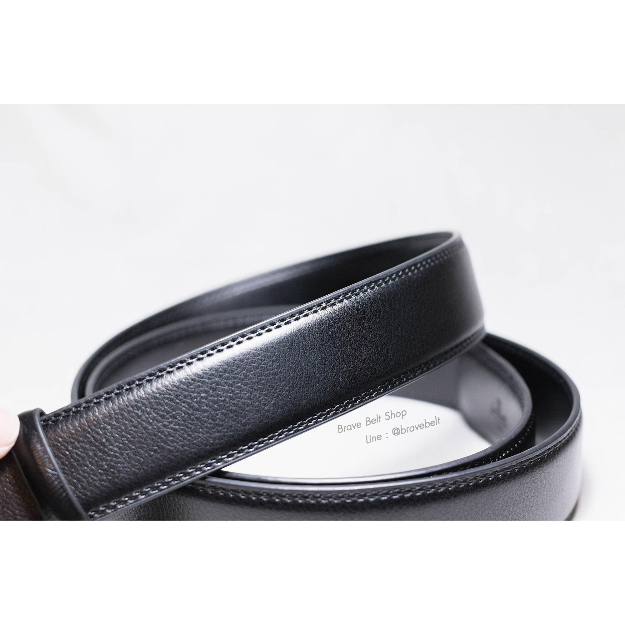 เข็มขัดหนุ่มออฟฟิตสวย หนังแท้หัวล็อคออโต้