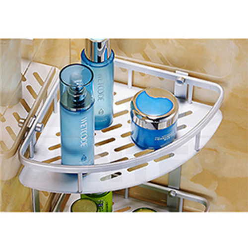 ชั้นวางของอเนกประสงค์ในห้องน้ำ 3 ชั้น แบบเข้ามุม ติดผนัง อลูมิเนียม รุ่น C1L066-ALM-8115