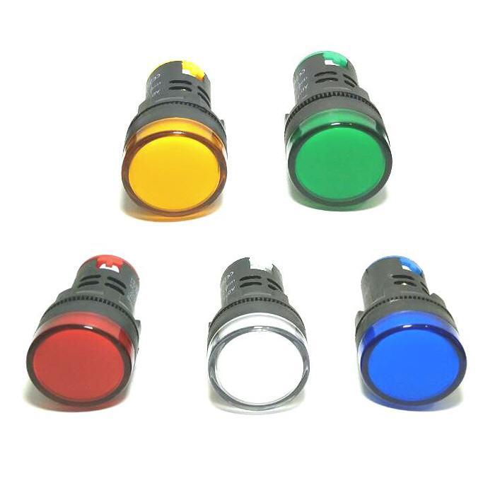 ไพลอตแลมป์ 5 สี ขนาด 22 mm. DC 24V ไฟตู้คอนโทรล LED