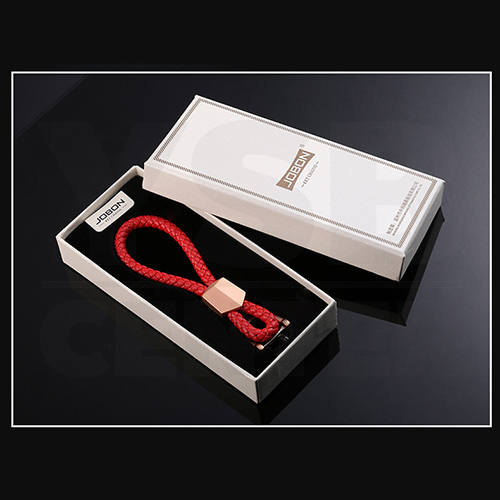 JOBON พวงกุญแจ พวงกุญแจรถยนต์ เกรดพรีเมี่ยม หนังแท้ ถักด้วยมือ มาพร้อมตัวล็อค รูปทรงตัวยู