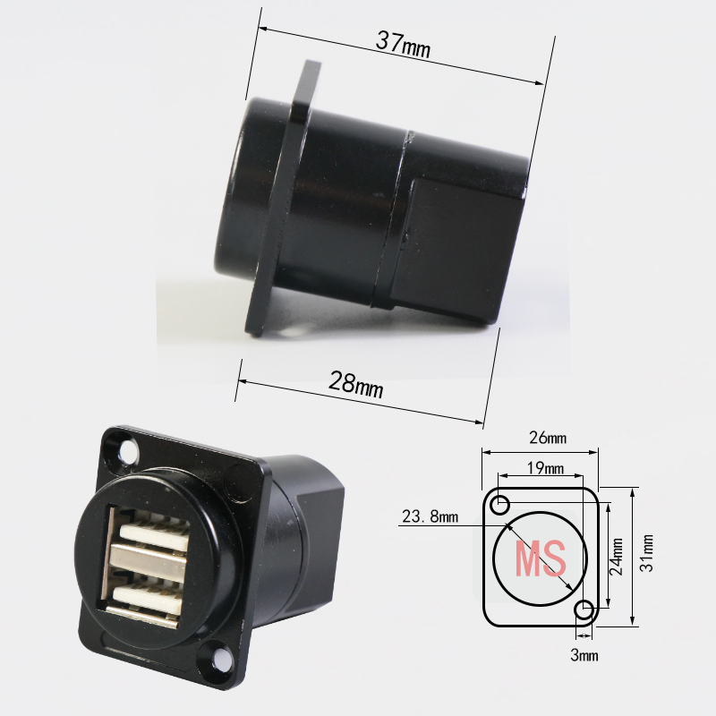 USB port docking module Type D