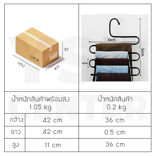 CASSA ชุด SET 2ชิ้น ไม้แขวนกางเกง แบบประหยัดพื้นที่ ภายในตู้เสื้อผ้า