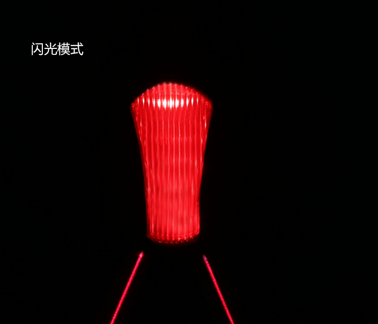 YSB ไฟท้ายรถจักยาน LED 5 ดวง เปลี่ยนจังหวะได้ 7แบบ 2 LaSer บอกทาง กันน้ำ พร้อมแถมถ่าน แสงไฟสีแดง รุ่น DW-730