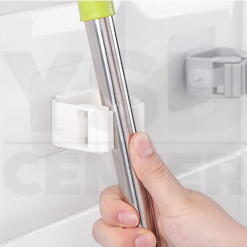 Set 4 ชิ้น ที่แขวนไม้กวาด ไม้ถูพื้น และของใช้ภายในบ้าน แบบติดผนัง