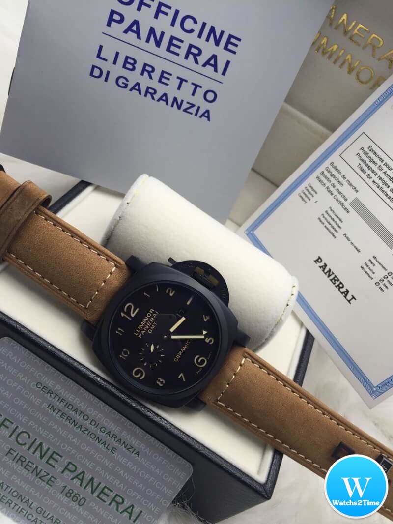 นาฬิกา Panerai Luminor GMT Pam 441 Ceramic PVD สายหนังแท้