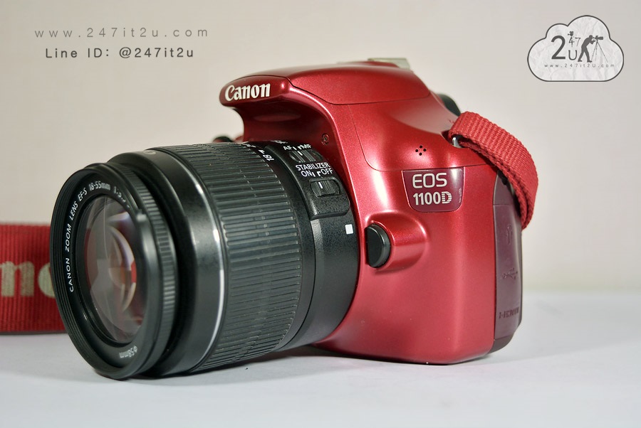 กล้อง canon 1100D + เลนส์ 18-55mm is II สีแดง
