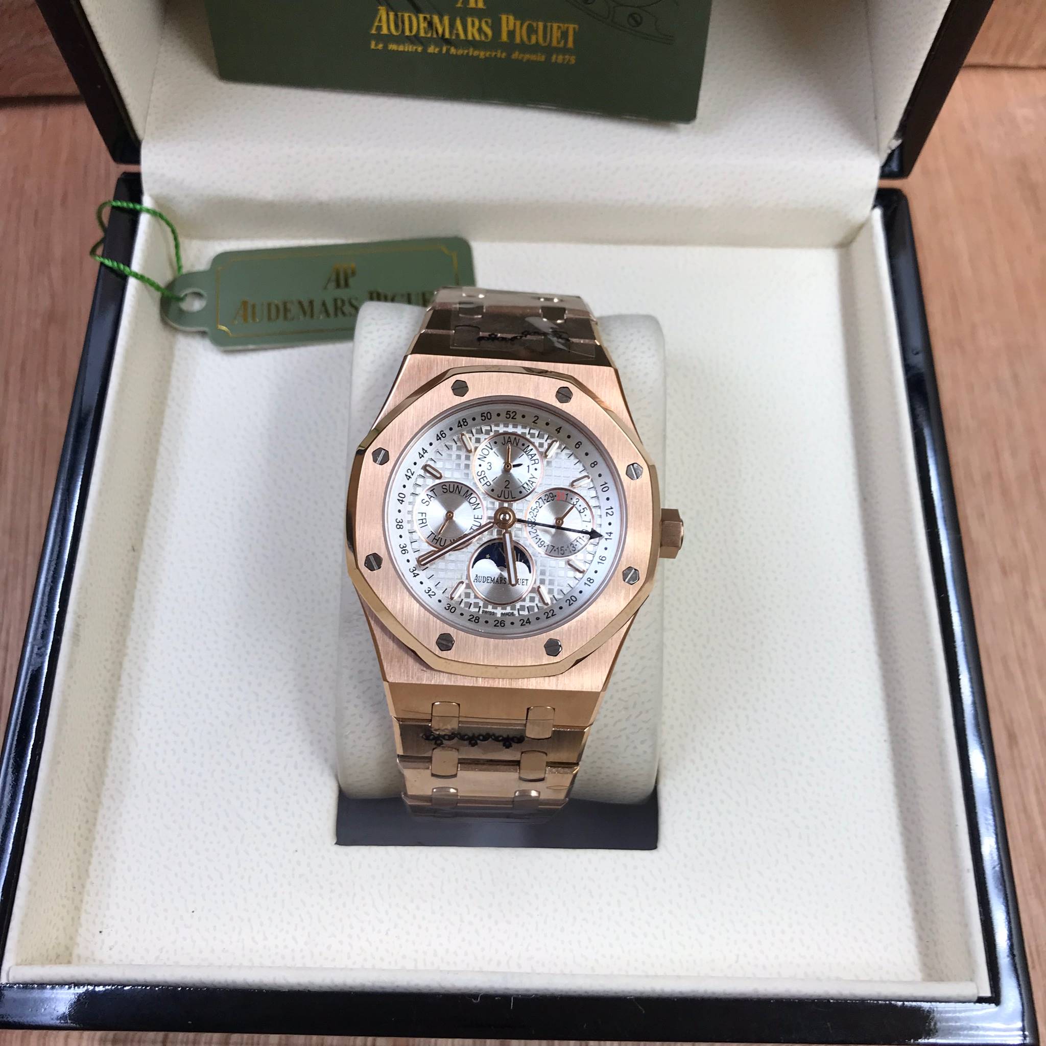 นาฬิกา Audemars Piguet Royal Oak Perpetual Calendar 25820ST Pink Gold เกรด CC