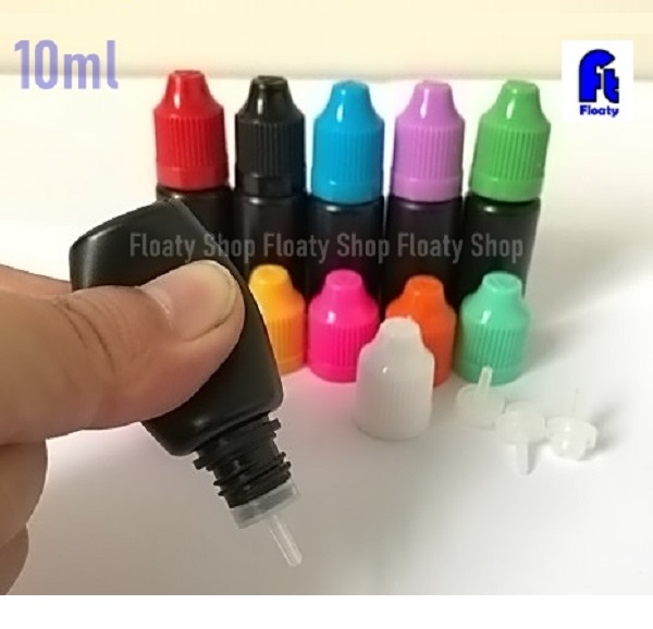 10 ml PE สีดำ ขวดหยด ฝาดับเบิ้ลล็อค