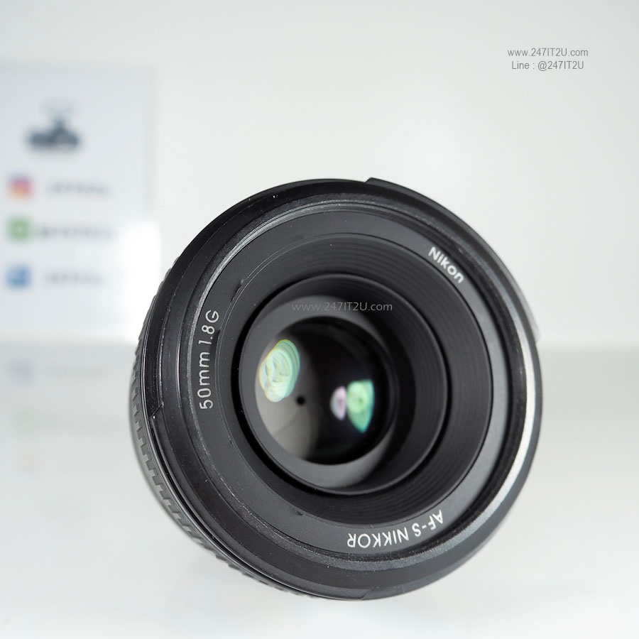 ขายเลนส์ Nikon 50mm f 1.8G มีกล่อง เครื่องศูนย์ สีดำ