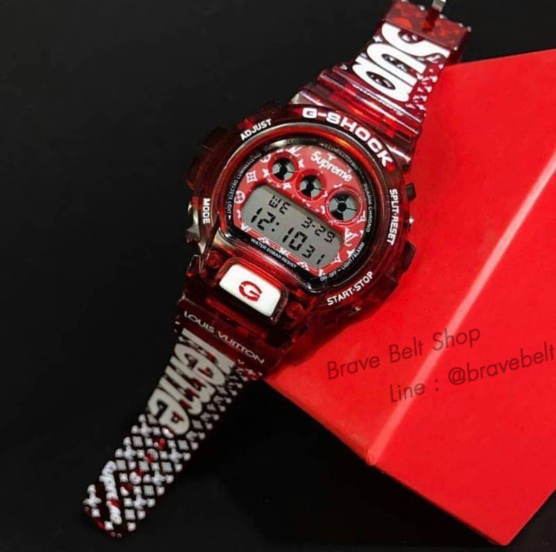 G shock Dw6900 supreme สีแดง Topmirror