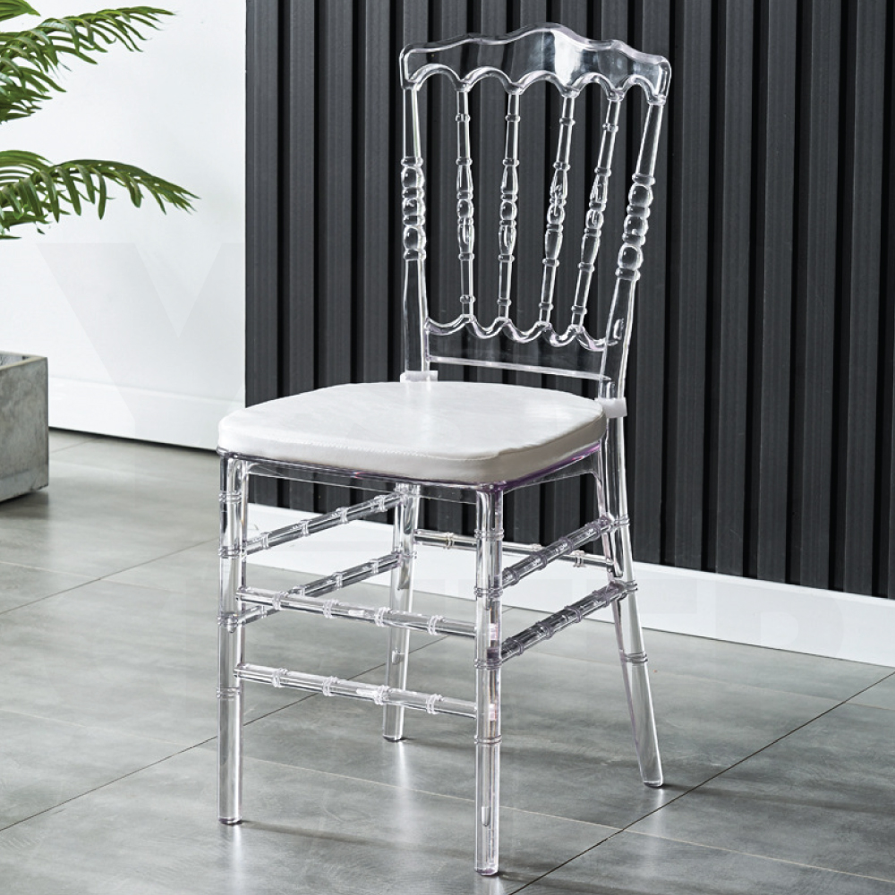 เก้าอี้ ดีไซน์คลาสสิค พลาสติก PC สีโปร่งใส รูปทรงสวยหรู YL0470 - YL0473