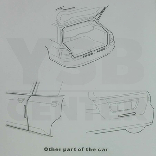 CASSA คิ้วยางกันกระแทกรถยนต์ ยางกันกระแทกรถยนต์ กระแทกรถยนต์ Set 4 ชิ้น พร้อมกาว 3M