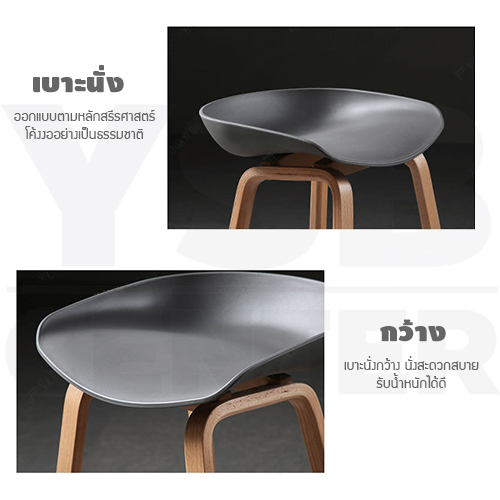 เก้าอี้ เก้าอี้บาร์ เก้าอี้ทรงสูง เก้าอี้เคาน์เตอร์บาร์ เก้าอี้ขาเหล็กหุ้มลายไม้ เฟอร์นิเจอร์แต่งบ้าน รุ่นF1C023 - F1C029