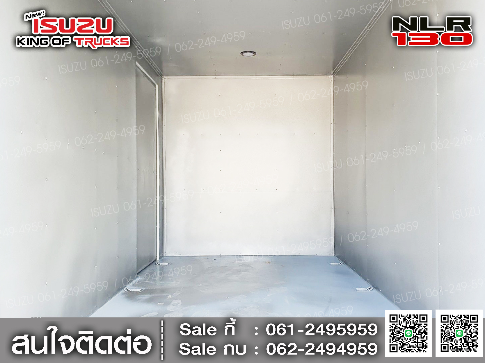 รถบรรทุกอีซูซุ 4 ล้อ ไม่ติดเวลา ISUZU NLR130 ตู้แห้ง3บาน EURO3