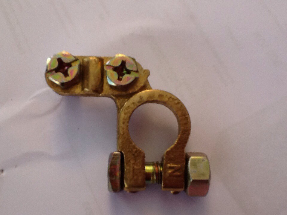 ขั้วแบตเตอรี่ ทองเหลืองแท้ บวก - ลบ Brass battery terminals คู่ละ