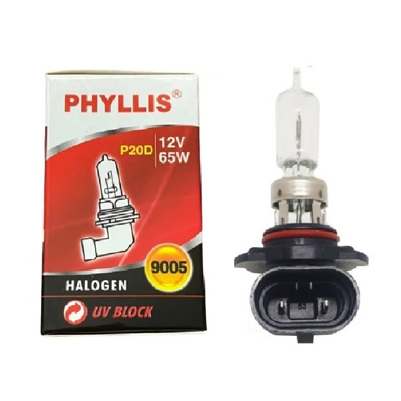 หลอดไฟหน้า Halogen (HB3) หรือ 9005 12V. 60/55W วัตสว่างปกติ (ราคา:ดวง)