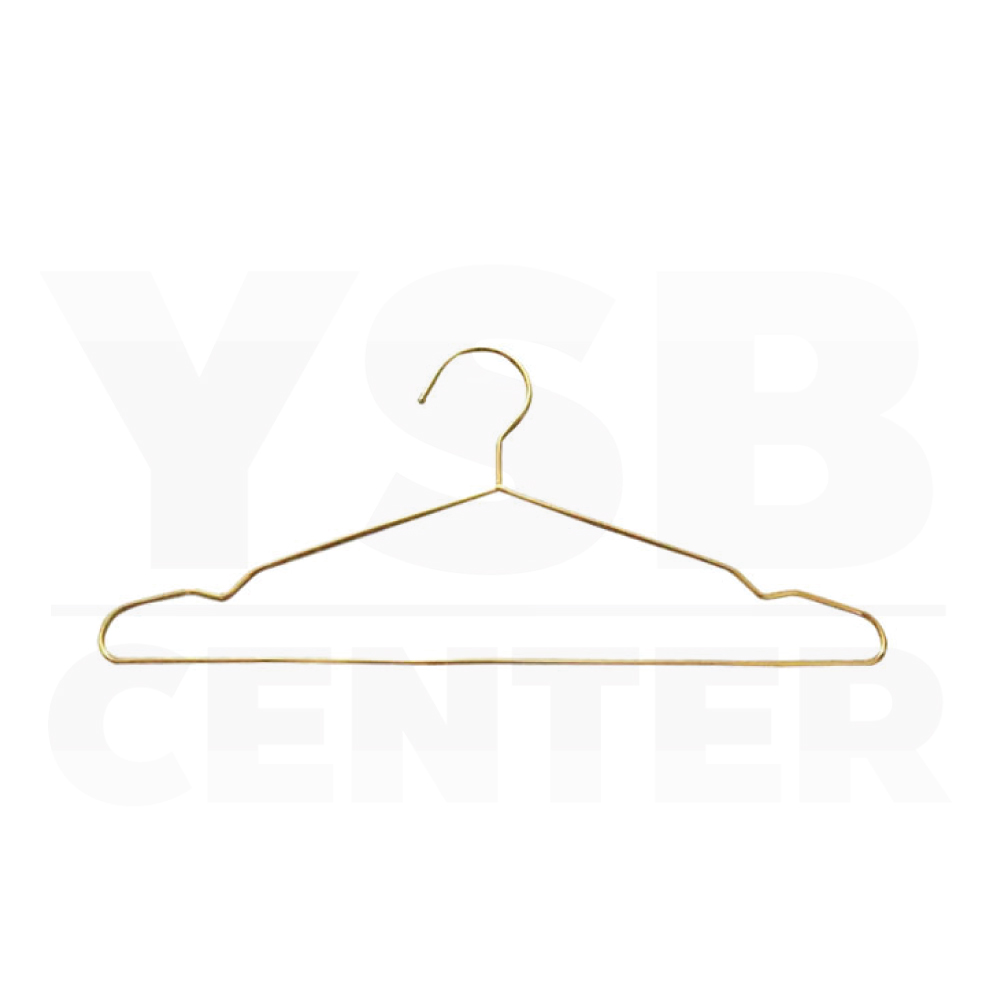 ไม้แขวนเสื้อ สแตนเลส201 หนาตัน ชุบสีทอง (แพ็คละ 5 ชิ้น) CB0214-GS42-05